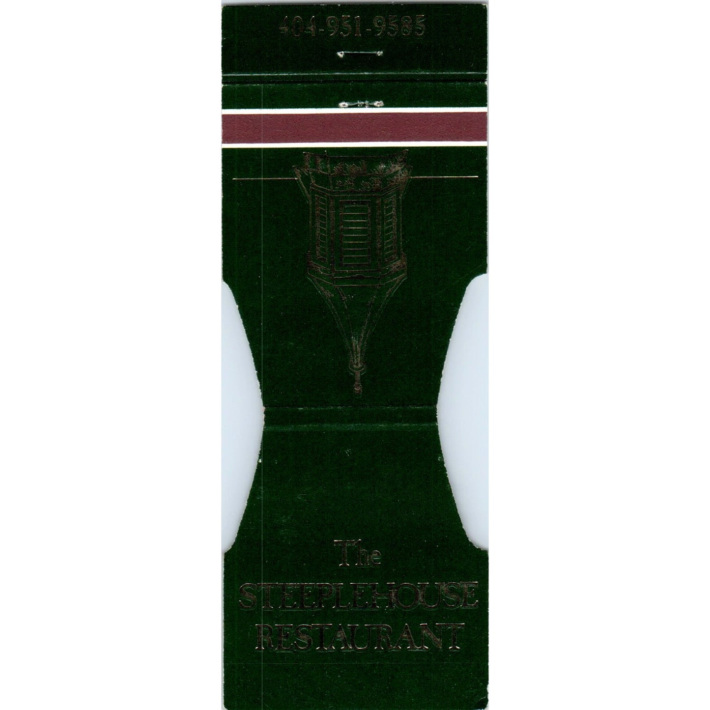 The Steeplehouse Restaurant Marietta Die Cut Advertising Matchbook Cover MM9-10
