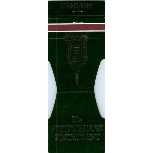 The Steeplehouse Restaurant Marietta Die Cut Advertising Matchbook Cover MM9-10