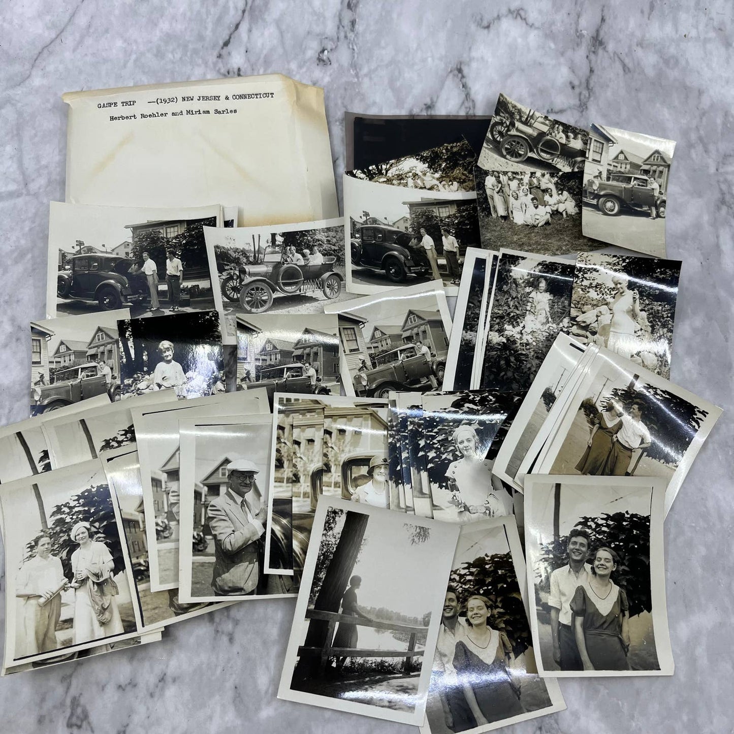 1932 Collection of Photos NJ & CT Trip Herbert Roehler Miriam Sarles TJ9-PG6