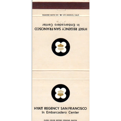 Hyatt Regency Embarcadero Center San Francisco CA Advertising Matchbook MM10-3