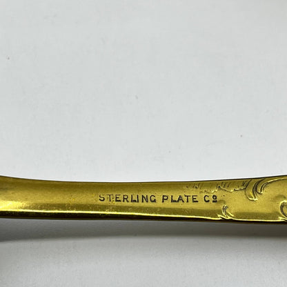 Art Nouveau Gold Tone Dinner Soup Spoon Set of 4 The Sterling Co. SC3