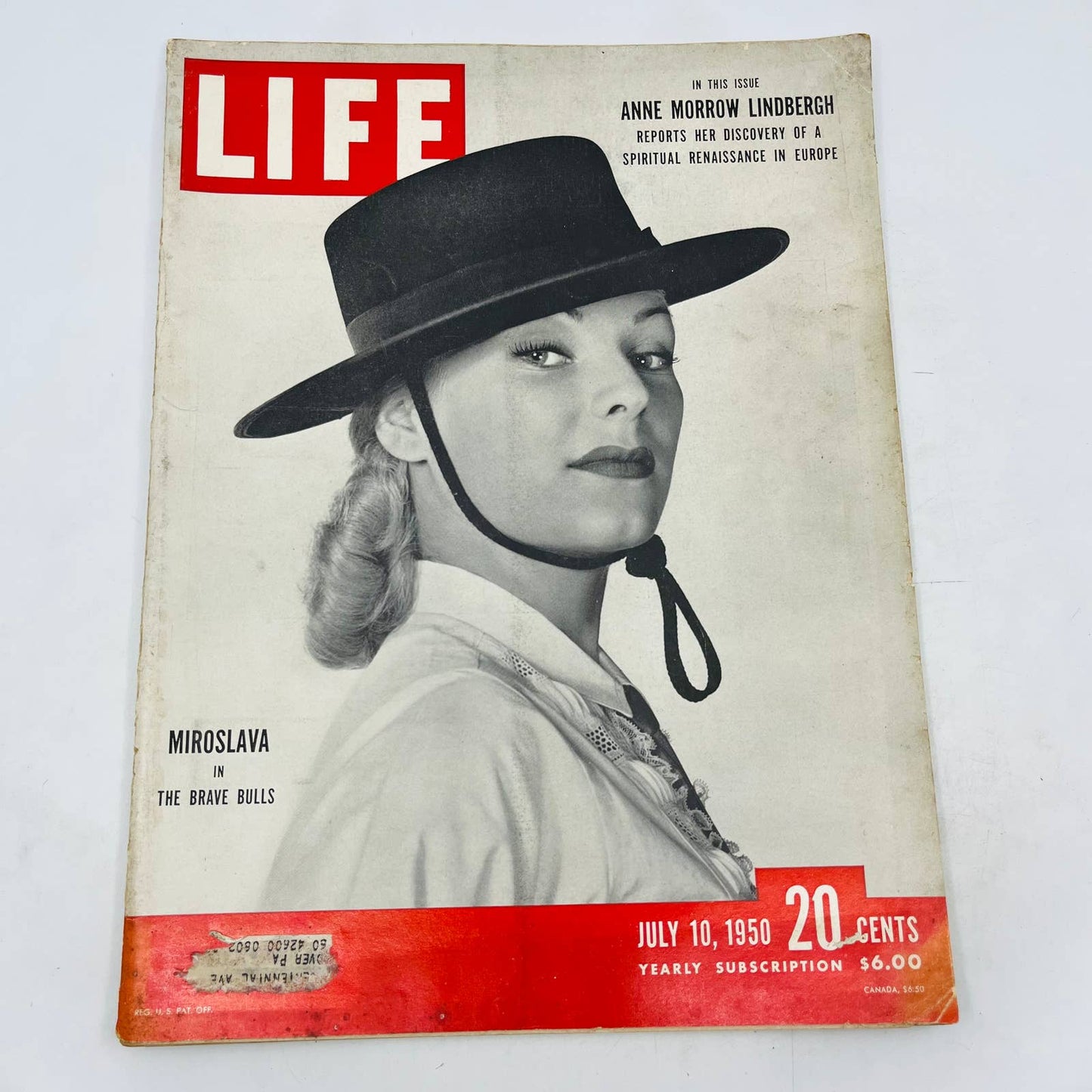 LIFE MAGAZINE July 10 1950 Miroslava The Brave Bulls Anne Lindbergh TD5