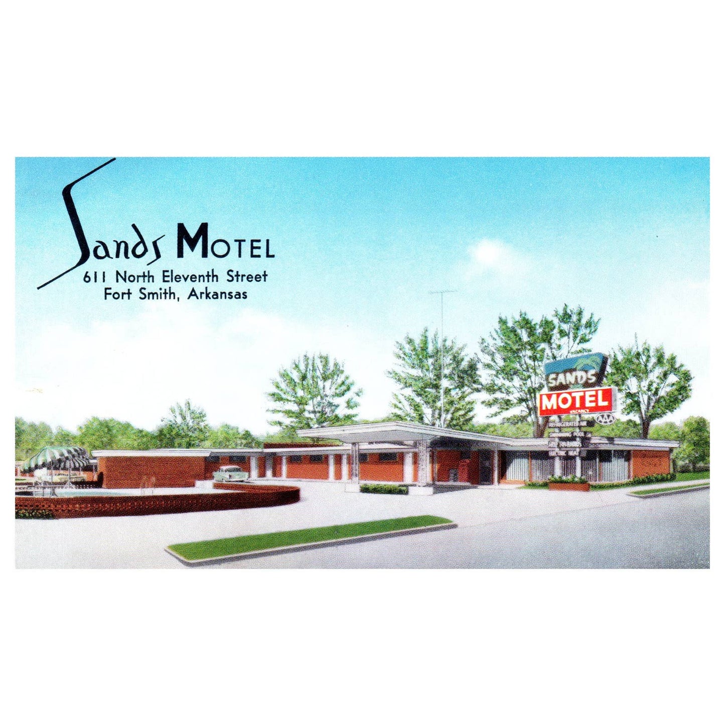 Sands Motel AAA Lenis Zinnamon Fort Smith Arkansas - Postcard TJ8-2