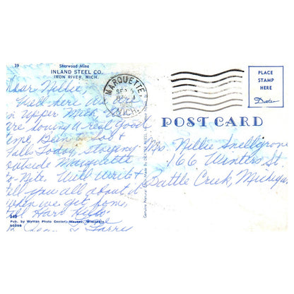 Vintage Postcard - Inland Steel Co Iron River Michigan 1960 AD9