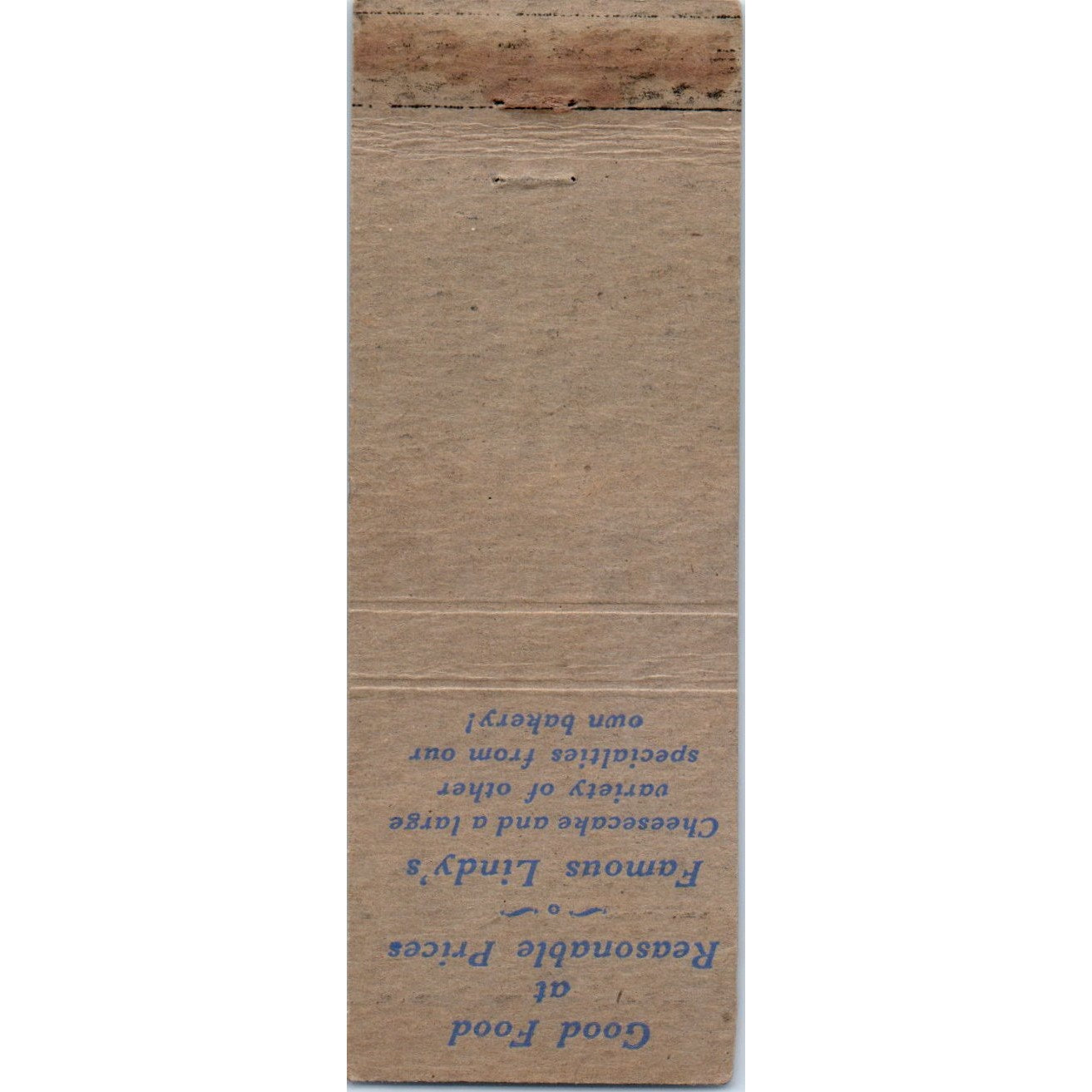 Lindy's Blum's Chocolates San Francisco CA Advertising Matchbook Cover MM9-8