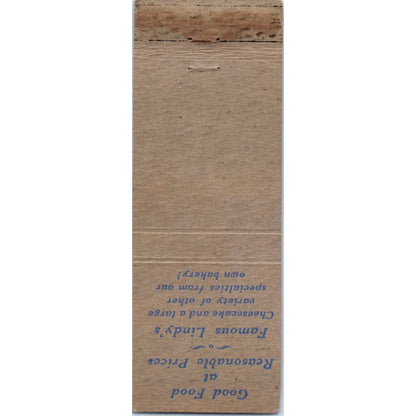 Lindy's Blum's Chocolates San Francisco CA Advertising Matchbook Cover MM9-8