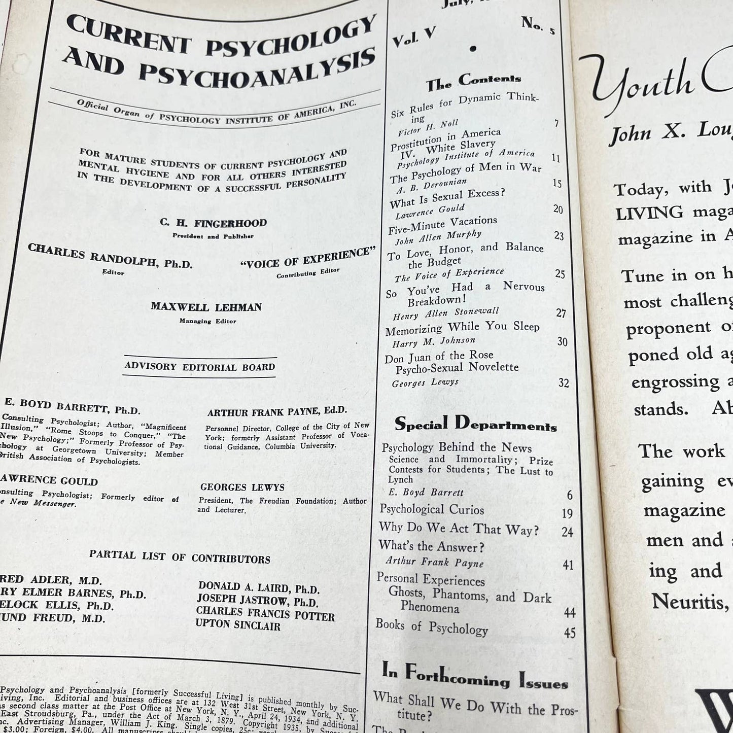 1936 July - Current Psychology and Psychoanalysis Magazine TF3