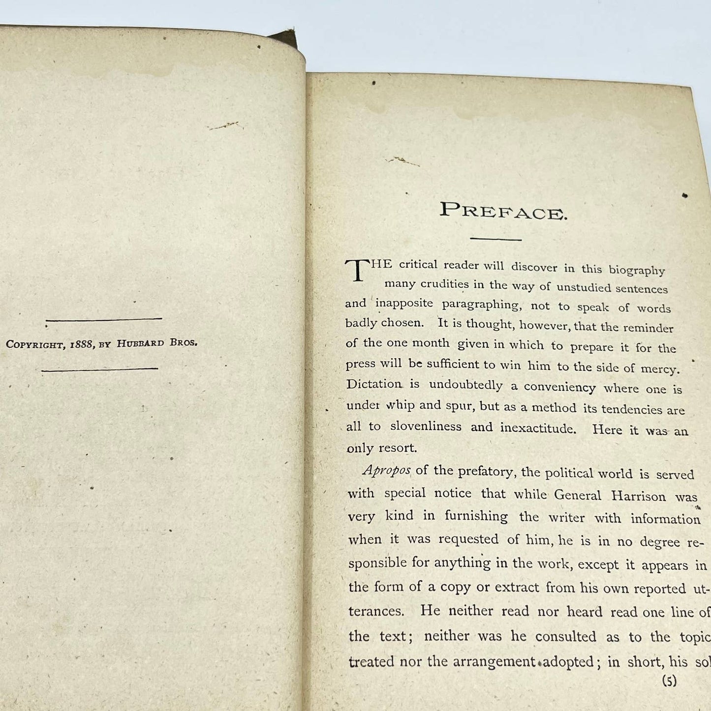 1888 Life of General Ben Harrison & Hon. Levi P. Morton; Wallace-Townsend TE8