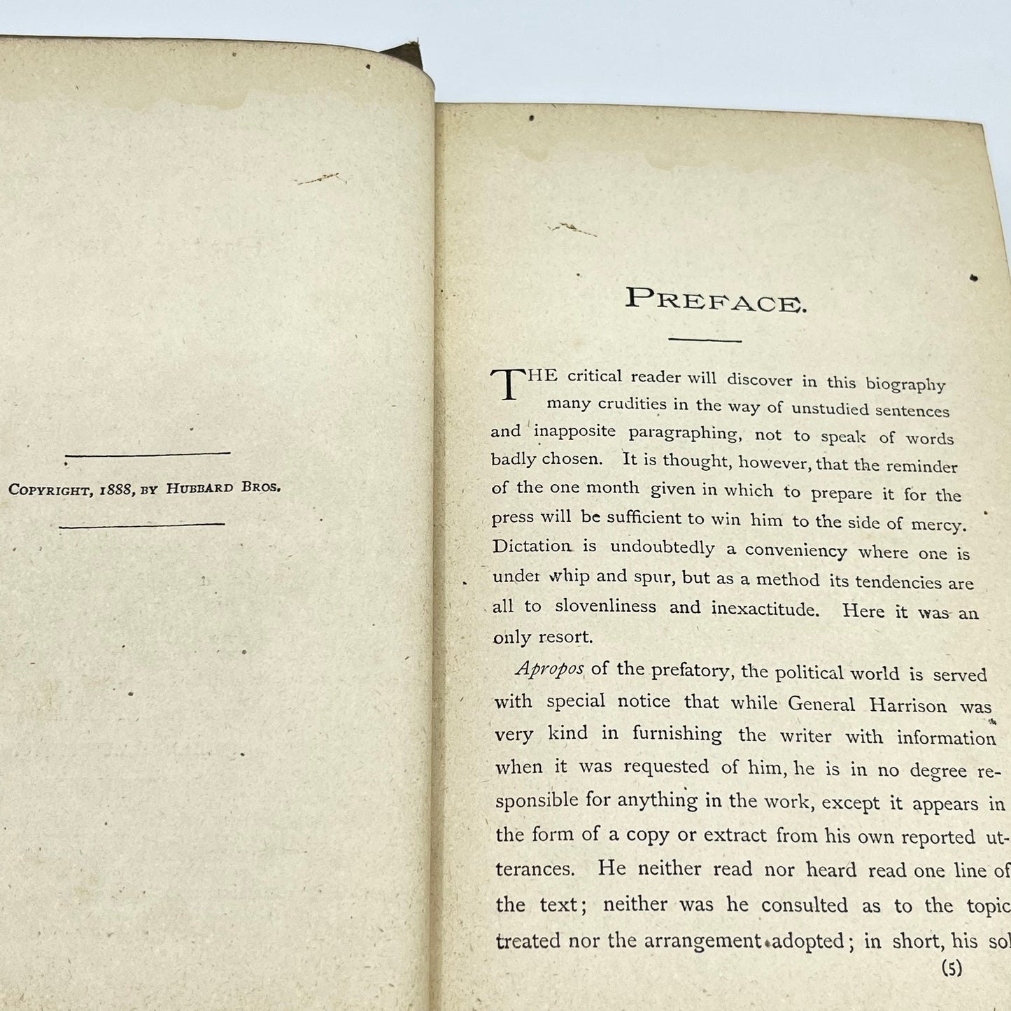 1888 Life of General Ben Harrison & Hon. Levi P. Morton; Wallace-Townsend TK3