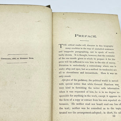 1888 Life of General Ben Harrison & Hon. Levi P. Morton; Wallace-Townsend TK3
