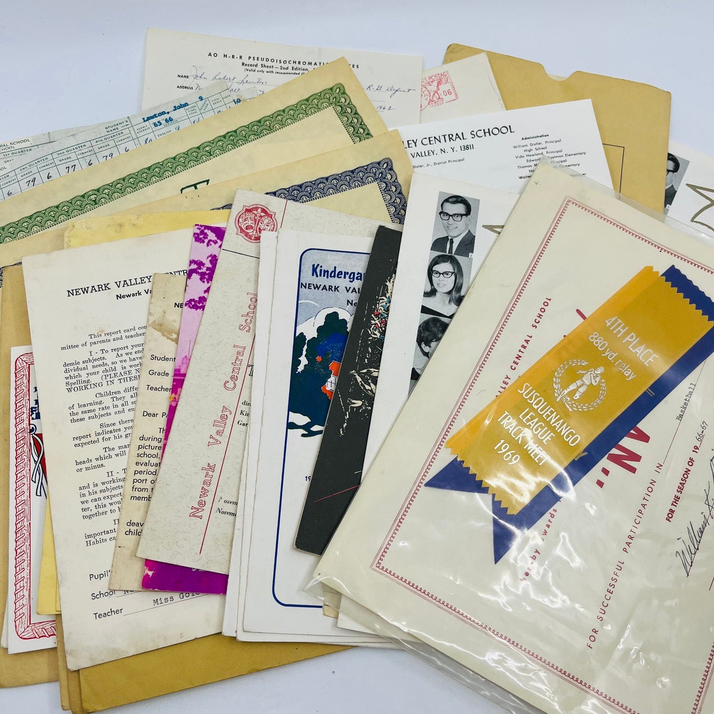1960s Huge lot Newark Valley NY School System Ephemera John Stephen Lawton TH9