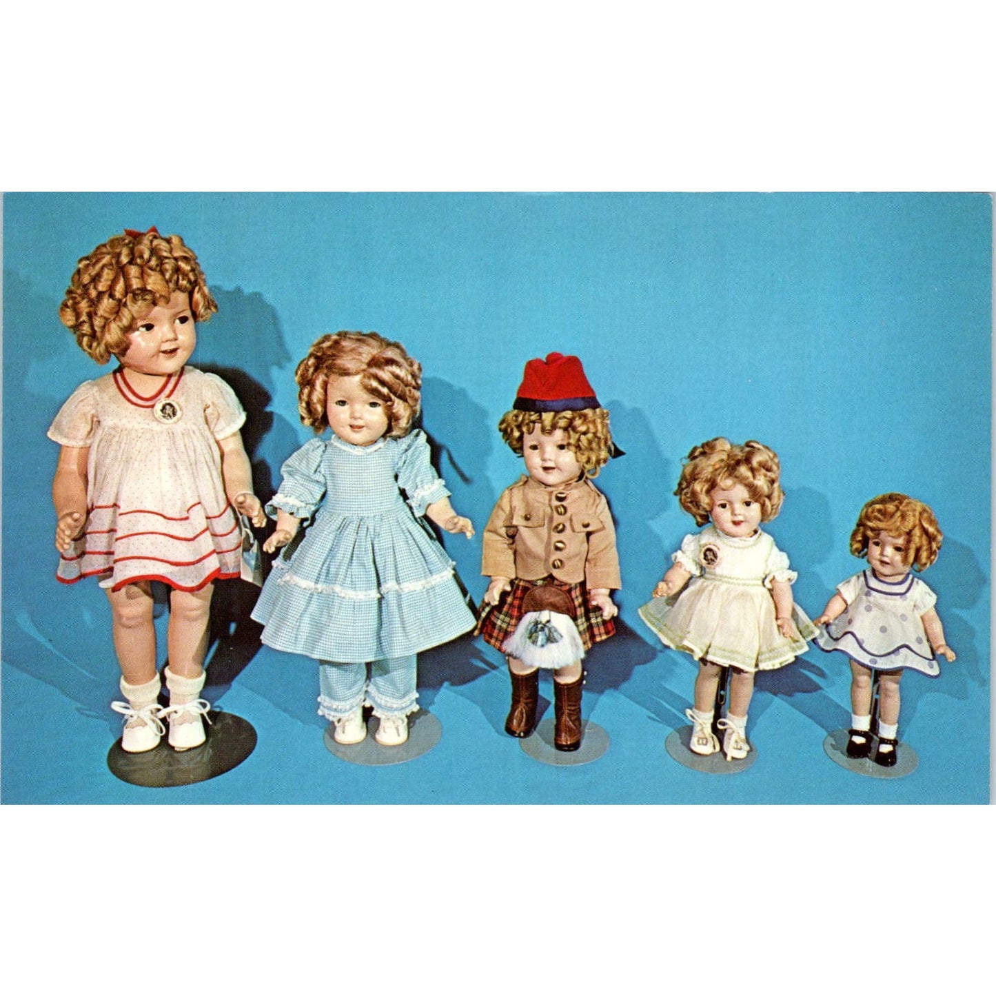 White House Doll & Toy Museum Anaheim Shirley Temple Dolls Original Postcard PB8
