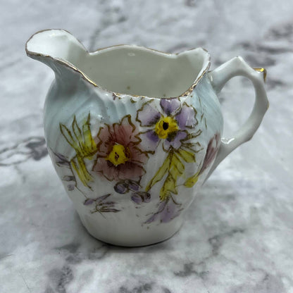 Vintage Porcelain Hand Painted Flower Creamer Doll Tea Party 2” TJ5