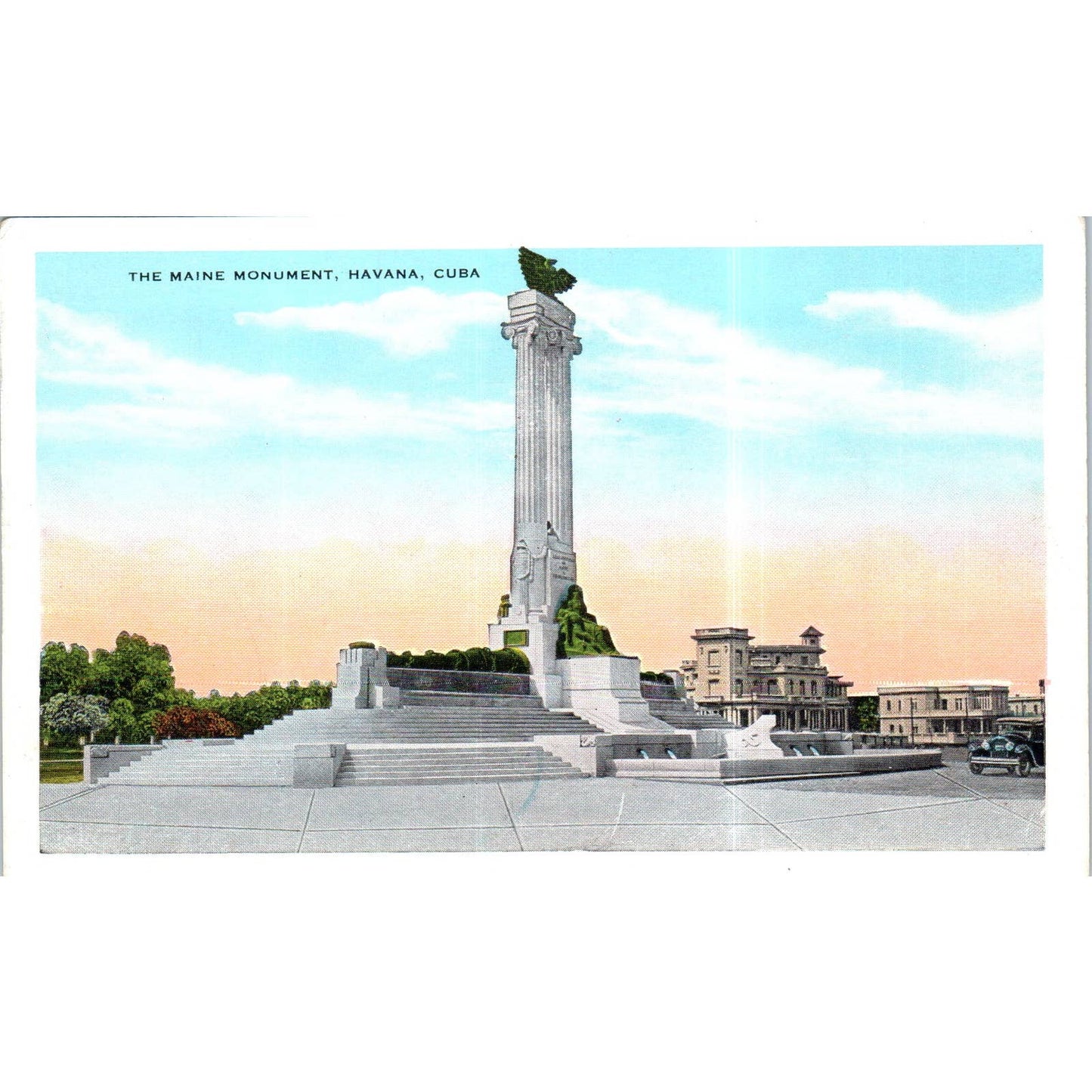 The Maine Monument Havana Cuba Original Postcard TK1-P12