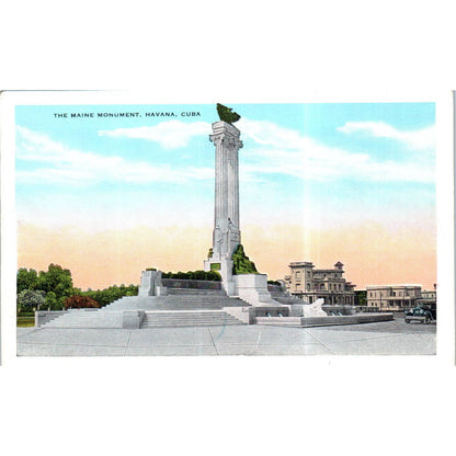 The Maine Monument Havana Cuba Original Postcard TK1-P12
