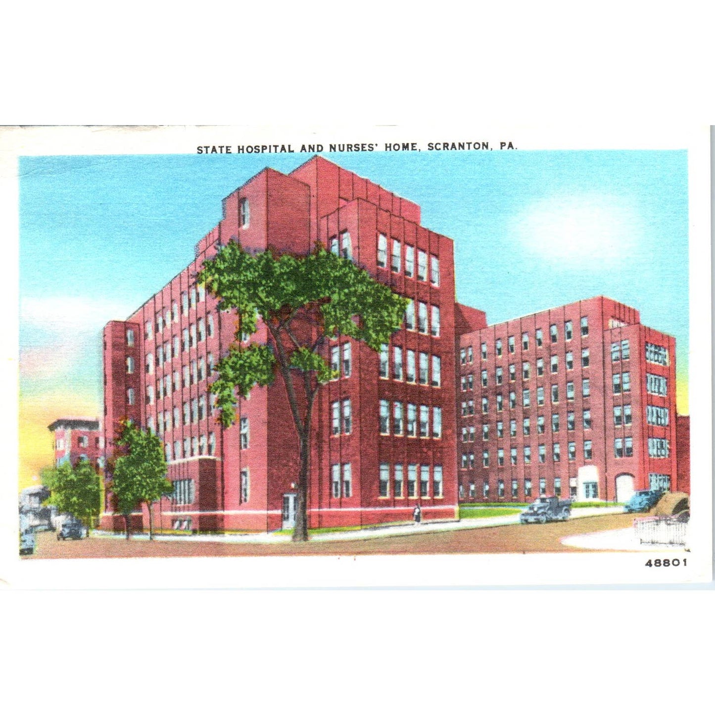 Vintage Postcard State Hospital and Nurses' Home Scranton PA TD9-P1