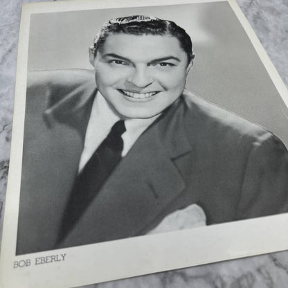 1940 Early Press Photo Big Band Bob Eberly 8 x 10 w/ News Clip FL5