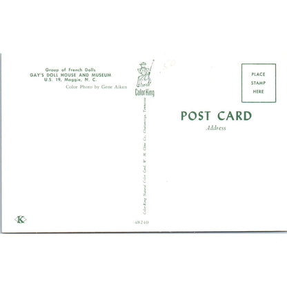 Group of French Dolls Gay's Doll House & Museum Maggie NC Original Postcard PB7