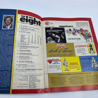 1980 Big Eight Football Special Magazine Jarvis Redwine Nebraska Cornhuskers TH6