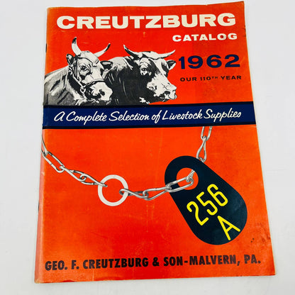 1962 Creutzburg Catalog Livestock Supplies Farm Equipment Malvern PA FL2