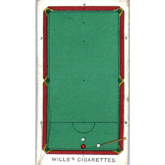 1909 Wills Cigarette Card Billiards #33 By John Roberts SE5