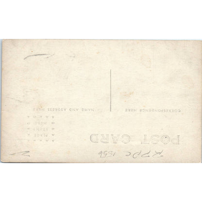 Antique Postcard RPPC WWI Soldiers Servicemen Around Campfire SE8