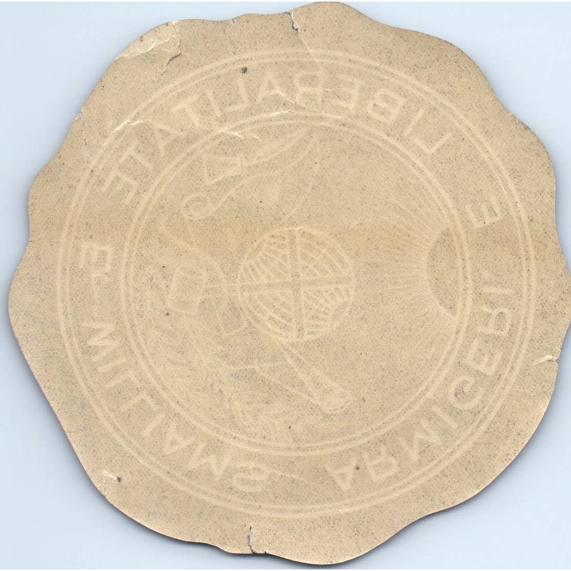 Vintage Decal Sticker Stamp - E. Williams Armigeri E Liberalitate 3.5" SE5