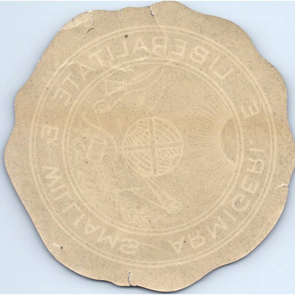 Vintage Decal Sticker Stamp - E. Williams Armigeri E Liberalitate 3.5" SE5