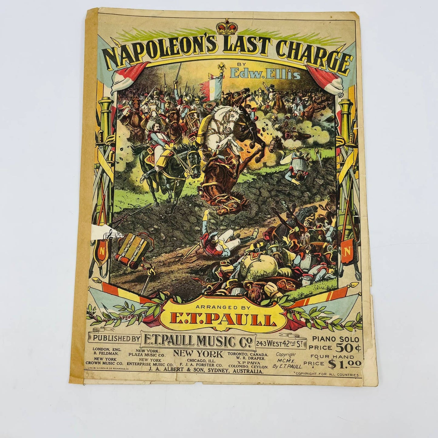 1910 Napoleon’s Last Charge Edwin Ellis ET Paul Sheet Music