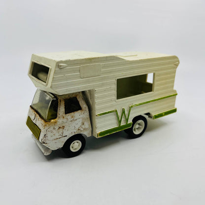 1973 Vintage Tonka Winnebago RV Camper White Tan and Green Mini Winnie 6” TD2