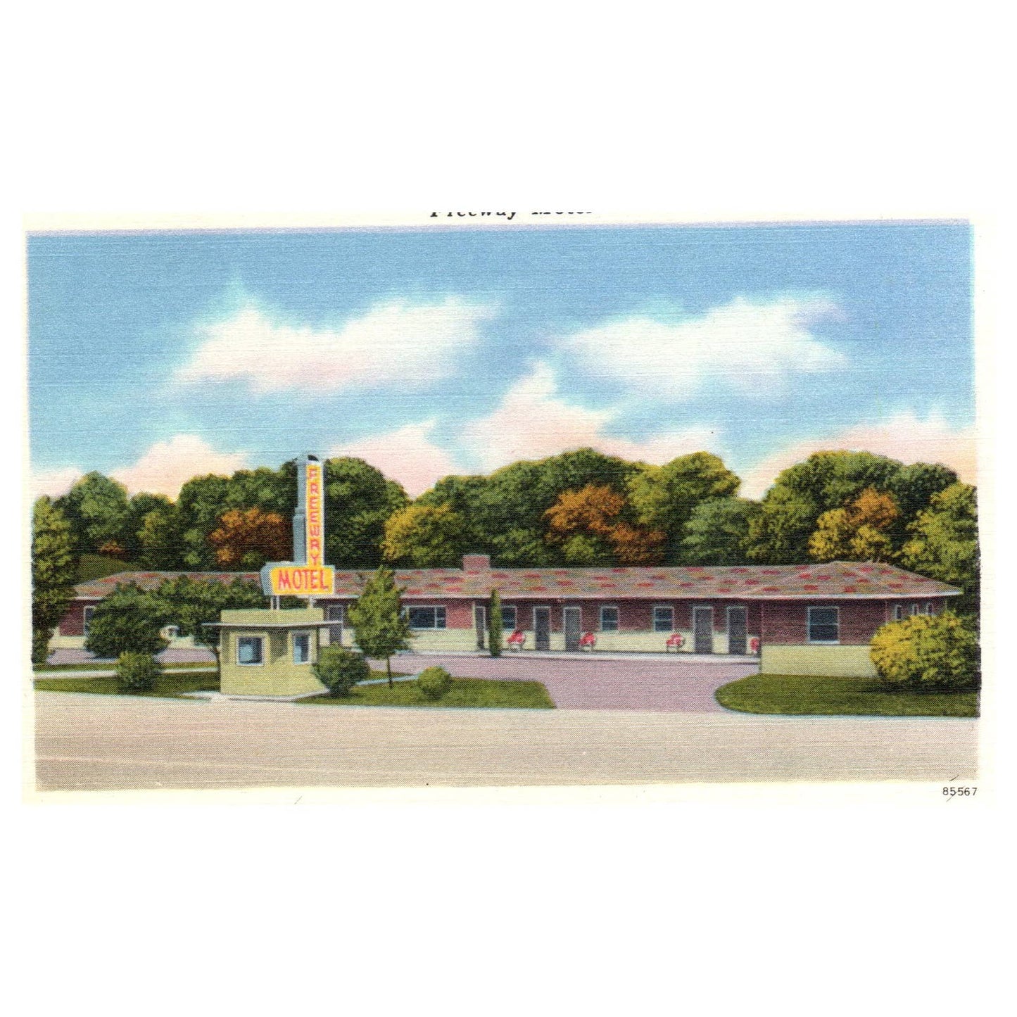 Freeway Motel Knoxville Tennessee Mr & Mrs CV Stanley - Postcard TJ8-1