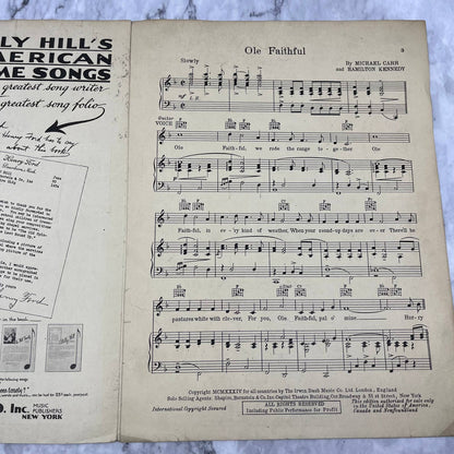 Ole Faithful Sheet Music 1934 Verna Burke Michael Carr Hamilton Kennedy TH5