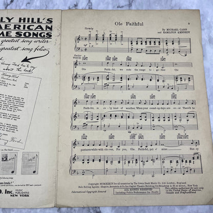 Ole Faithful Sheet Music 1934 Verna Burke Michael Carr Hamilton Kennedy V38