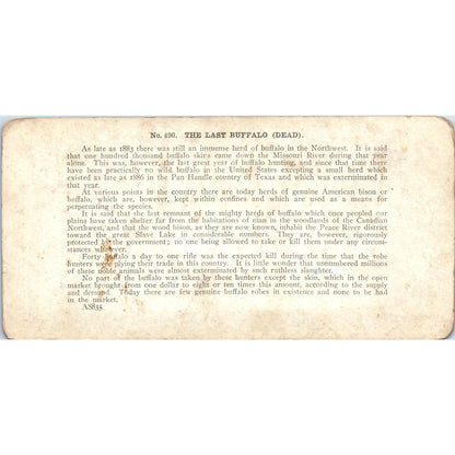 Hunting The Last Buffalo T.W. Ingersoll - Antique Stereoview Card H3-2