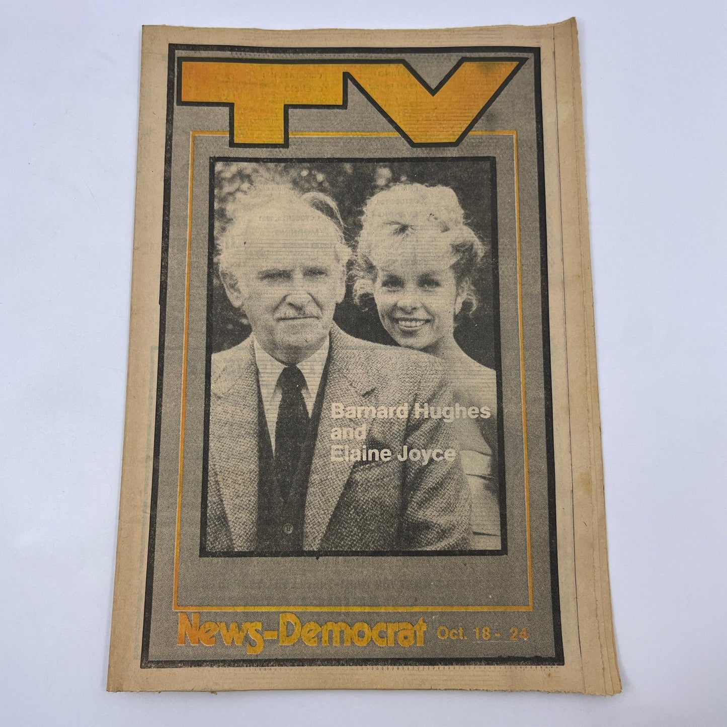 1981 Oct 18 Bellville IL News-Democrat TV List Barnard Hughes & Elaine Joyce A18