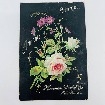 1880s Trade Card Armant’s Perfumes Herman Loeb NY White Rose AA2