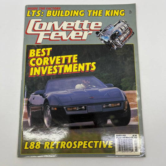 1989 March Corvette Fever Magazine LT58 BUILDING THE KING TG1