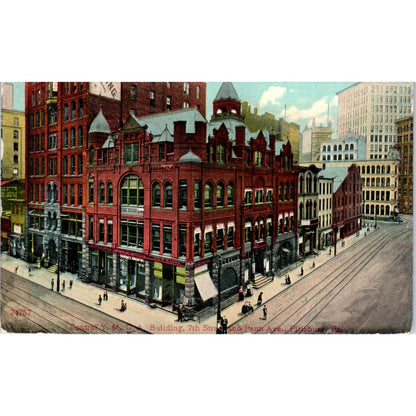 1910 Postcard Central YMCA Building 7th St & Penn Ave Pittsburgh PA TD9-P1