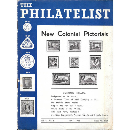 April 1938 The Philatelist Magazine Published By The Regent Stamp Company TJ7