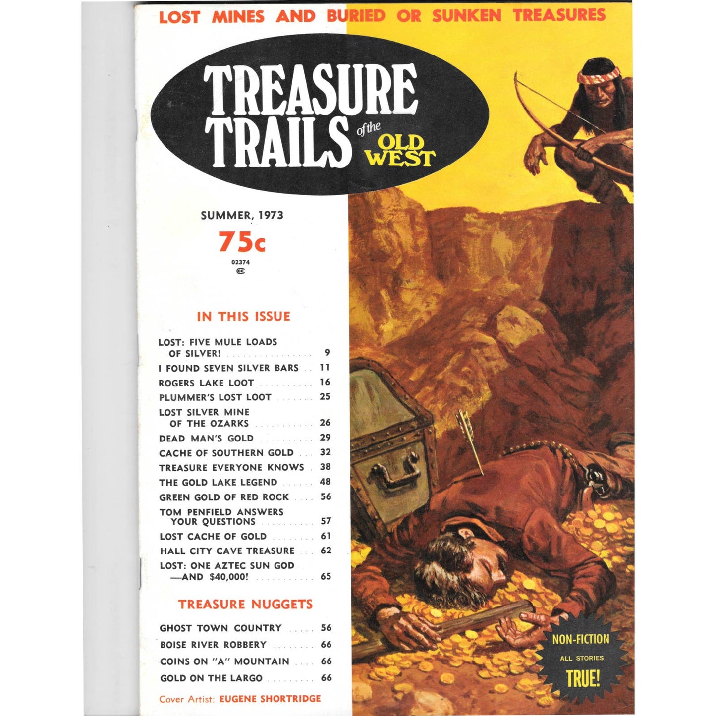 Treasure Trails of The Old West Magazine - Lost Mines Sunken Gold Summer 1973 M6