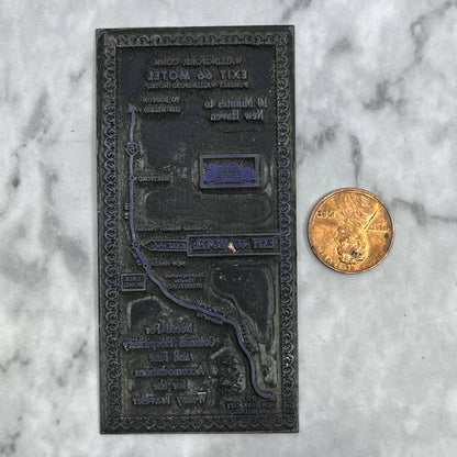 VTG Printing Letterpress Printers Block Plate Wallingford CT Exit 66 Motel TJ58