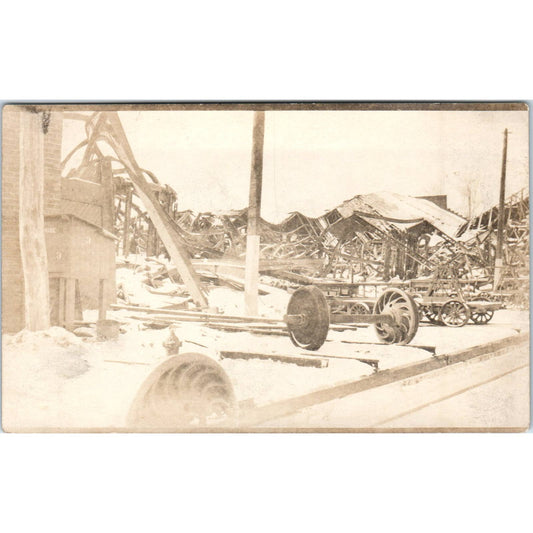 Antique Postcard RPPC Buildings in Ruin After Earthquake SE8