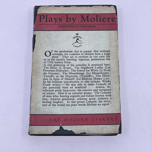 1920s Plays by Molière Modern Library Waldo Frank TF2