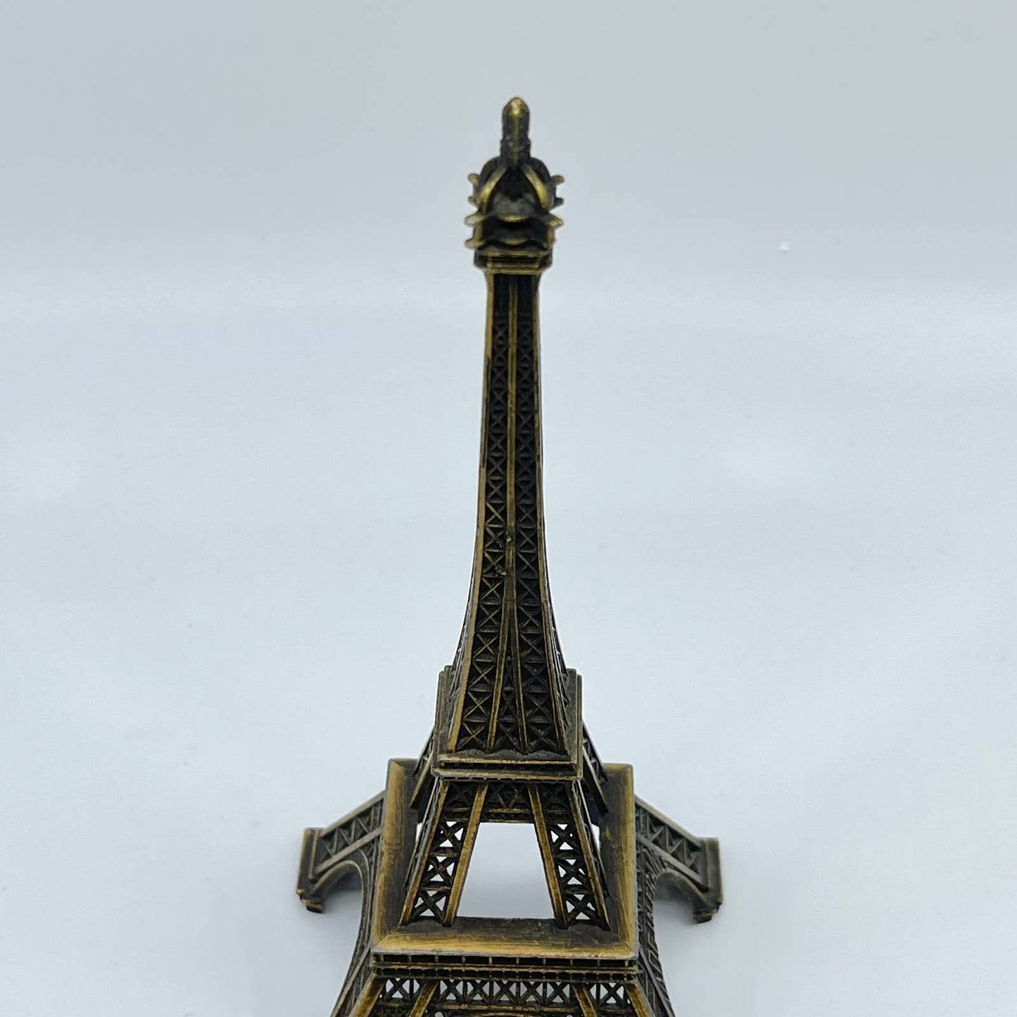 Vintage Metal Eiffel Tower Statue Made in France 6” TF3
