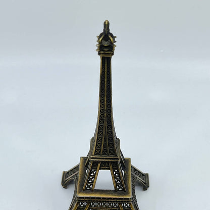 Vintage Metal Eiffel Tower Statue Made in France 6” TF3