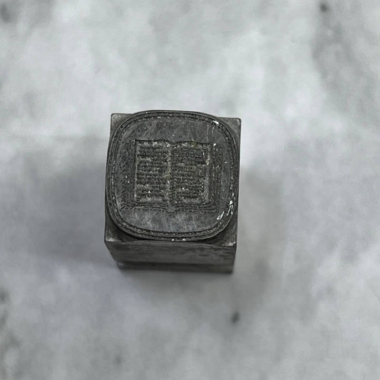 Vintage Printing Letterpress Printers Block Plate Open Book SE826