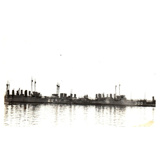 USS John Francis Burnes and USS Farragut (DD-300) - Original Postcard RPPC P3-6