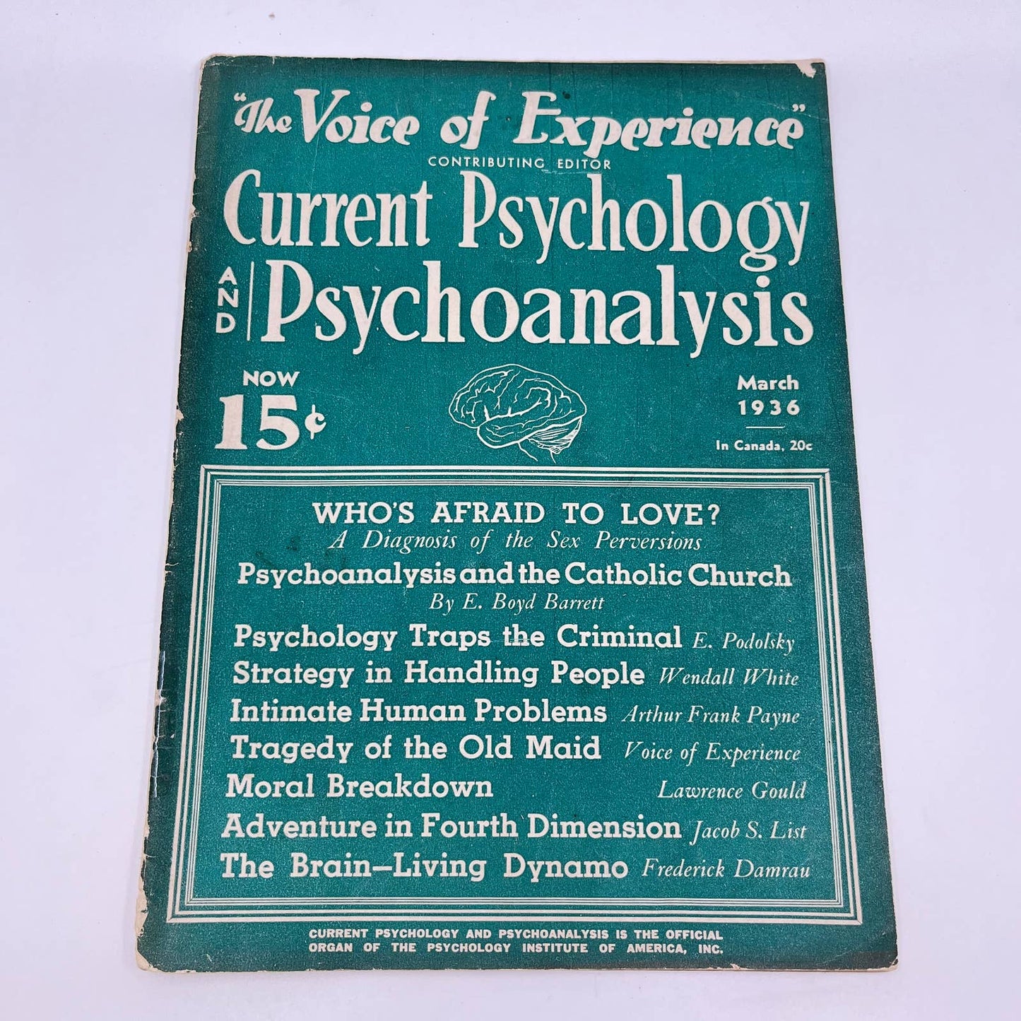 1936 March - Current Psychology and Psychoanalysis Magazine TF3