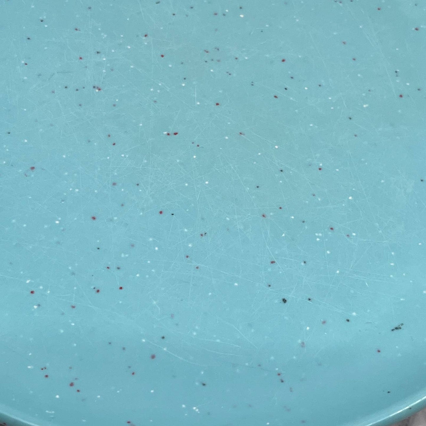 Imperial Ware Speckled Confetti Teal Blue Dinner Plate Set Melmac Malamine TA3