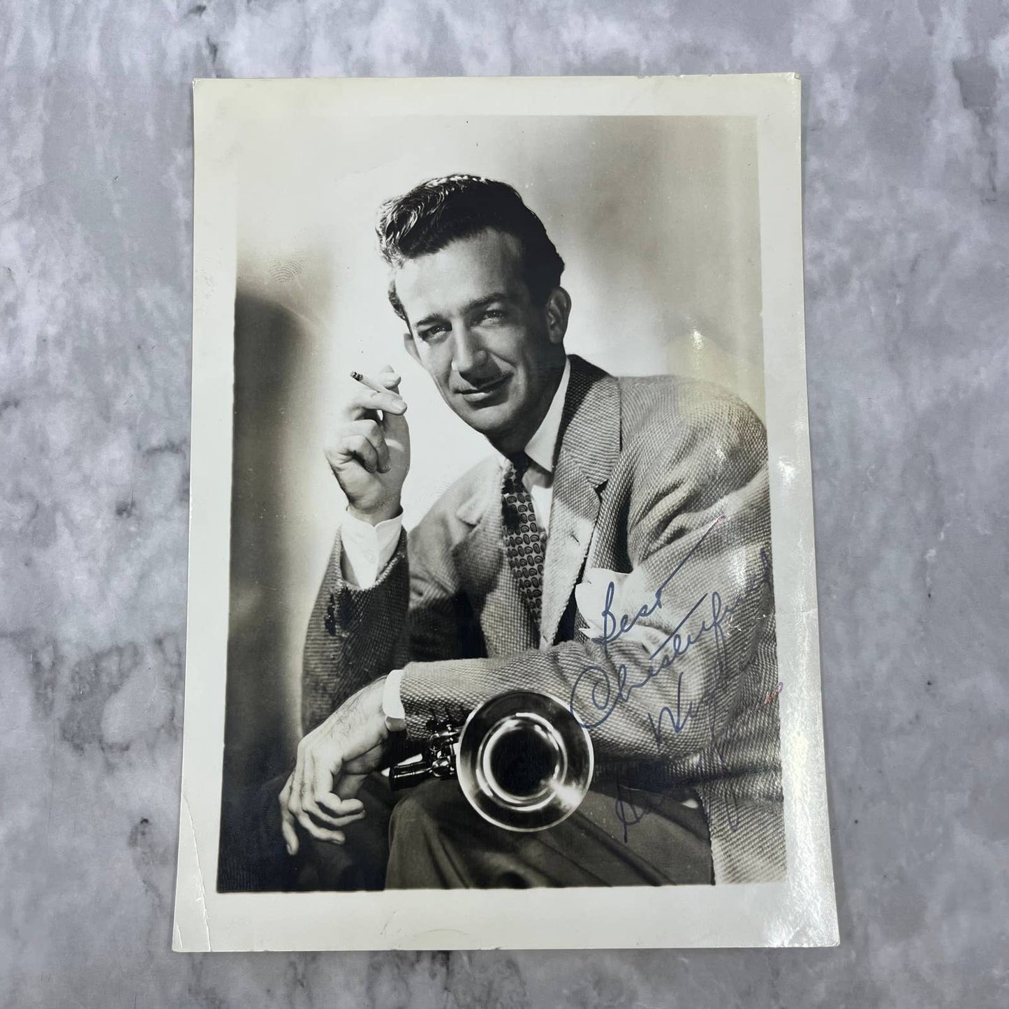 VTG Harry James Autographed Best Chesterfield Wishes 5x7 SIGNED Photo FL5-S